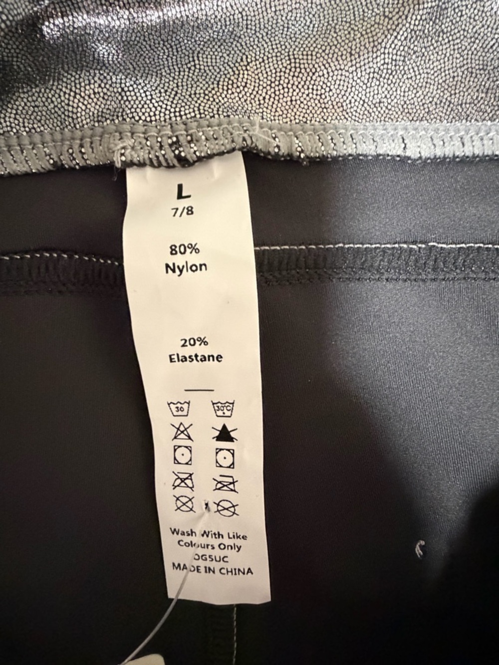 HALARA Silver Metallic High-Rise Leggings - Picture 2 of 8